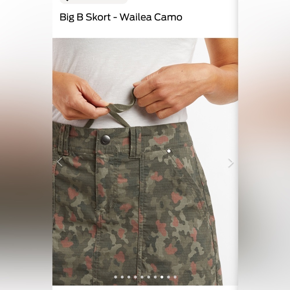 Title Nine Big B Skort Wailea Camo green pink zip close pockets boy short lined - Picture 15 of 16